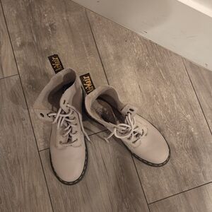 Dr. Martens Beige Lace-Up Boots